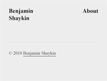 Tablet Screenshot of benjaminshaykin.com
